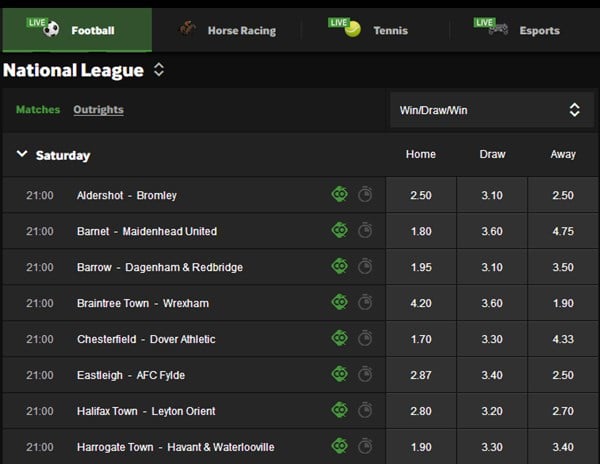betway football